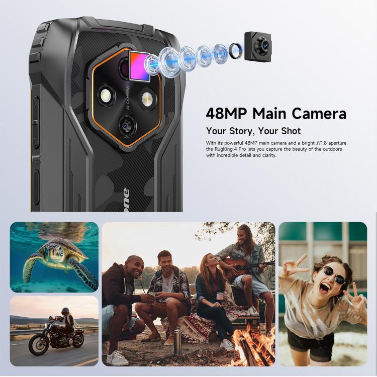 Ulefone RugKing 4 Pro, 8GB+256GB, IP68/IP69K Rugged Phone, 6.56 inch Android 15 Unisoc T7250 Octa Core, Network: 4G, NFC, OTG, RugKing 4 Pro, RugKing 4 Pro, 8GB+256GB