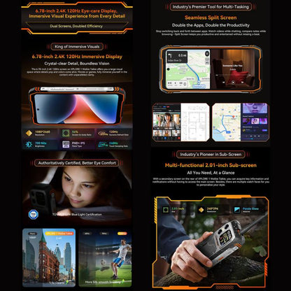 Blackview XPLORE 1 Walkie Talkie Rugged Phone, 12GB+256GB, 6.78 inch Android 15 Dimensity 7050 MT8791V/HZA Octa Core, Network: 5G, OTG, NFC, XPLORE 1 Walkie Talkie 12GB+256GB