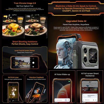 Blackview XPLORE 1 Walkie Talkie Rugged Phone, 12GB+256GB, 6.78 inch Android 15 Dimensity 7050 MT8791V/HZA Octa Core, Network: 5G, OTG, NFC, XPLORE 1 Walkie Talkie 12GB+256GB