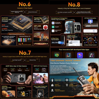 Blackview XPLORE 1 Walkie Talkie Rugged Phone, 12GB+256GB, 6.78 inch Android 15 Dimensity 7050 MT8791V/HZA Octa Core, Network: 5G, OTG, NFC, XPLORE 1 Walkie Talkie 12GB+256GB