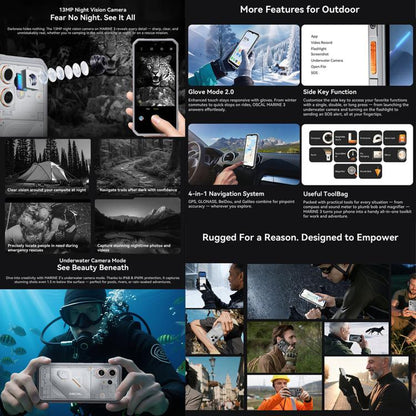 Blackview Oscal Marine 3, 8GB+128GB, 6.56 inch Android 15 Unisoc UMS9230E T615 Octa Core, Network: 4G, OTG, NFC, 8GB+128GB