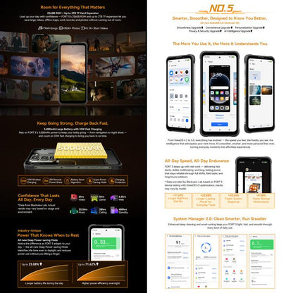 Blackview Oscal FORT 5, 12GB+256GB, 6.78 inch Android 16 Mediatek MT8781 Helio G100 Octa Core, Network: 4G, OTG, NFC
