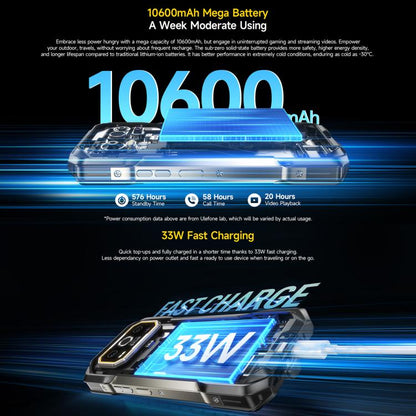 Ulefone Armor 27T+ Rugged Phone, 12GB+256GB, Thermal Imager, Night Vision, 10600mAh, 6.78 inch Android 14 MediaTek Helio G99 Octa Core, Network: 4G, NFC, OTG, Armor 27T+
