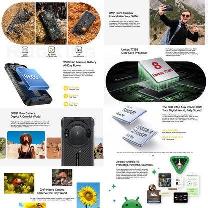 Ulefone RugKing, 8GB+128GB, IP68/IP69K Rugged Phone, 5.99 inch Android 15 Unisoc T7255 Octa Core, Network: 4G, NFC, OTG, RugKing, 8GB+128GB
