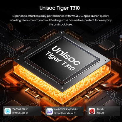 Blackview WAVE 7C, 4GB+128GB, 6.56 inch Android 16 Unisoc UMS312 Tiger T310 Quad Core, Network: 4G, OTG, 4GB+128GB