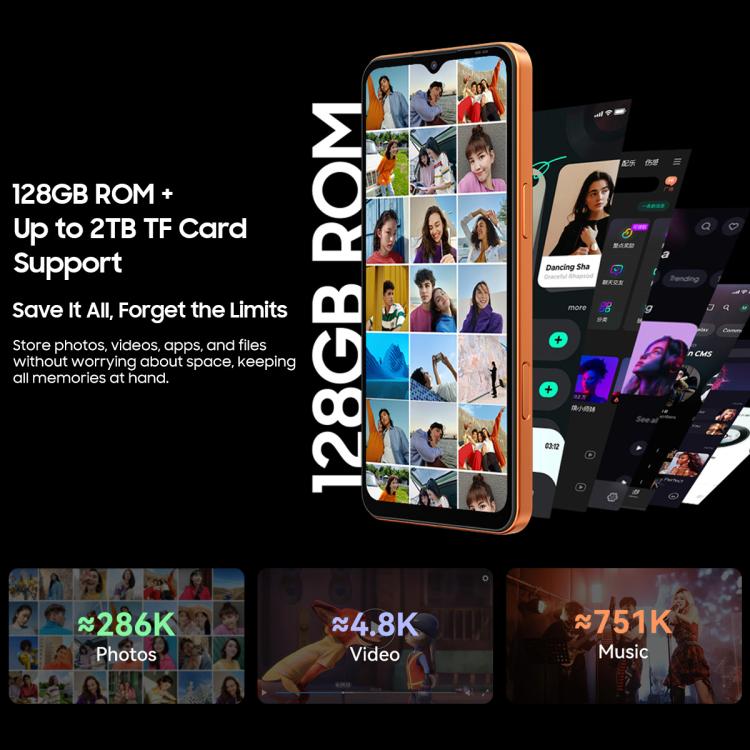 Blackview WAVE 7C, 4 Go+128 Go, écran 6,56 pouces Android 16 Unisoc UMS312 Tiger T310 Quad Core, Réseau : 4G, OTG, 4 Go+128 Go
