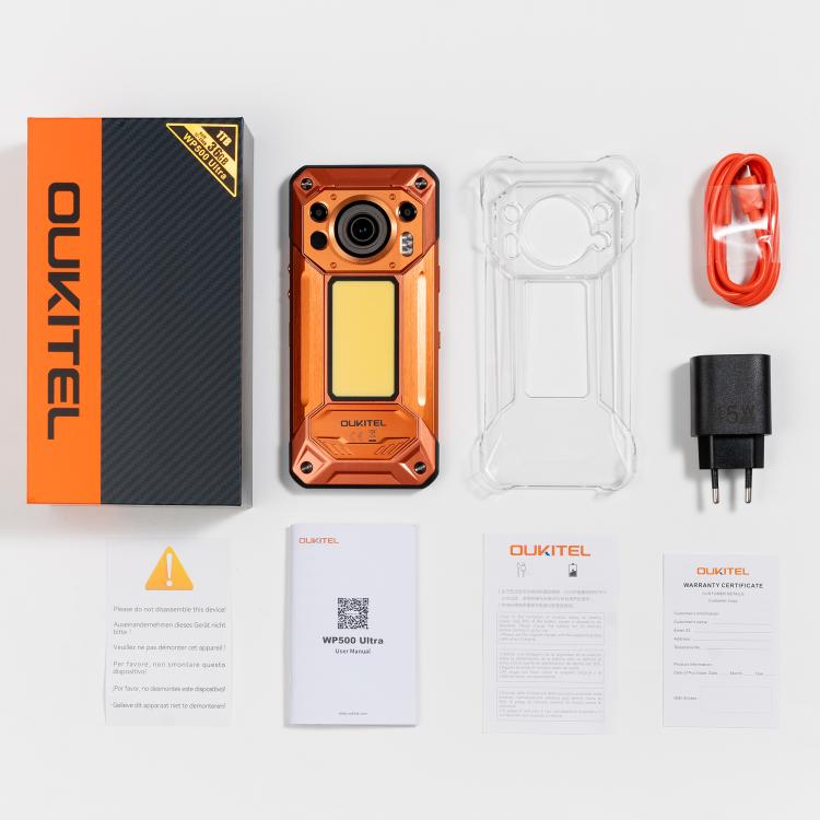 Oukitel WP500 Ultra Rugged Phone, Thermal Imaging, 12GB+1TB, 108MP Camera, Fingerprint Identification, 6.78 inch Android 16 MTK Dimensity 8300 Octa Core, NFC, OTG, Network: 5G, WP500 Ultra