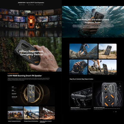 Blackview Oscal Pilot 8 5G Rugged Phone, Night Vision, 12GB+256GB, 6.83 inch Android 16 Qualcomm QCM6690 Octa Core, Network: 5G, OTG, NFC