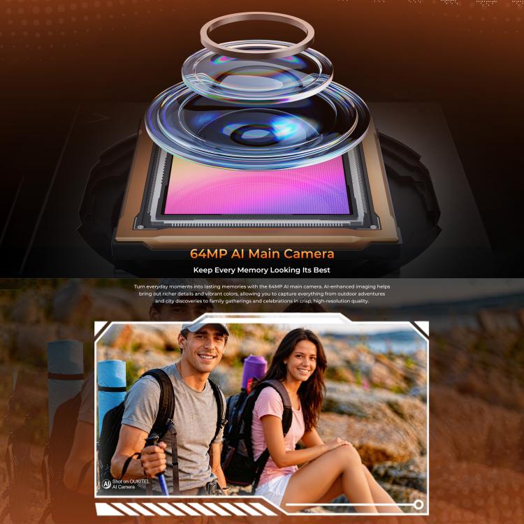 Oukitel WP68 Air 5G Rugged Phone, 12GB+512GB, Night Vision, Fingerprint Identification, 6.88 inch Android 15 MediaTek Dimensity 7025 Octa Core, NFC, OTG, Network: 5G