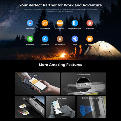 Oukitel WP100 Plus Rugged Phone, 12GB+512GB, Night Vision, 33000mAh, Fingerprint Identification, 6.8 inch Android 16 MediaTek Helio G100 Octa Core, NFC, OTG, Network: 4G, WP100 Plus