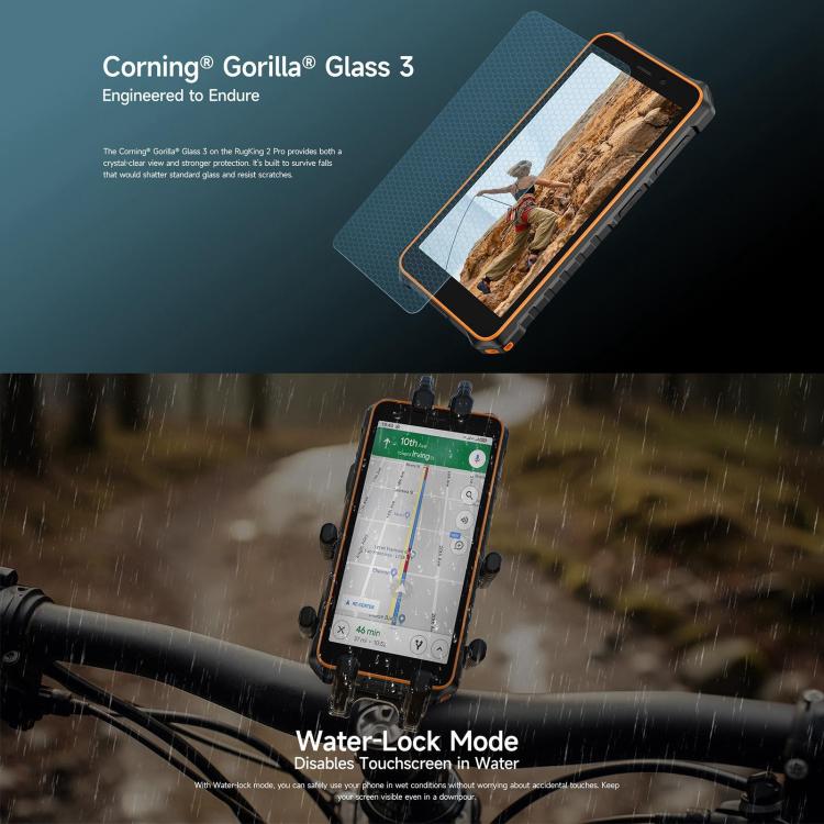 Ulefone RugKing 2 Pro, 6GB+128GB, IP68/IP69K Rugged Phone, 5.45 inch Android 16 Unisoc T7250 Octa Core, Network: 4G, NFC, OTG, RugKing 2 Pro, 6GB+128GB