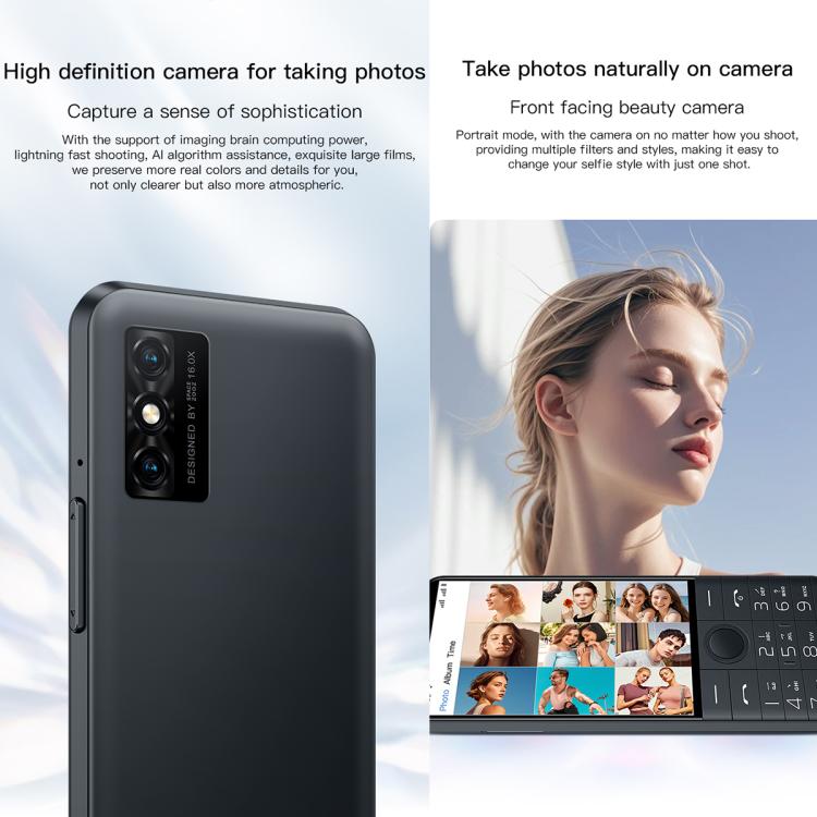 DOOV R27 Keypad Phone, 4GB+64GB, 3.58 inch Android 14 Mediatek MT6765 Octa Core, Network: 4G, Support Google Store, with Camera, With Camera