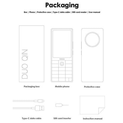 DUOQIN F25 Elder Keypad Smart Phone, 6GB+128GB, 3.54 inch Android 14 MTK8786 Octa-Core, Network: 4G