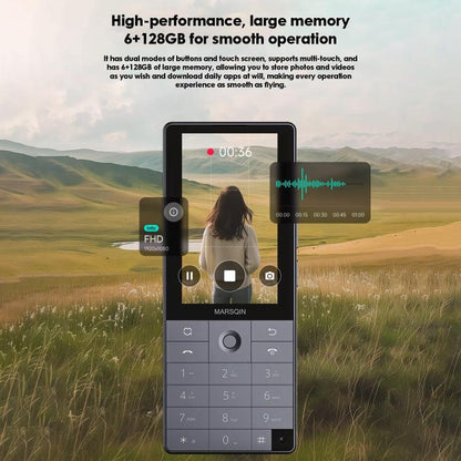 DUOQIN F25 Elder Keypad Smart Phone, 6GB+128GB, 3.54 inch Android 14 MTK8786 Octa-Core, Network: 4G