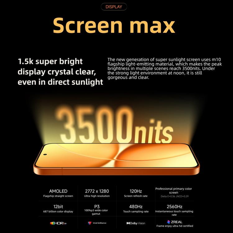 Xiaomi REDMI Turbo 5 Max, 16 Go + 512 Go, 6,83 pouces Xiaomi HyperOS 3 Dimensity 9500s Octa Core, NFC, Réseau : 5G, 16 Go + 512 Go