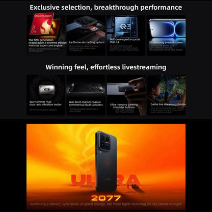 vivo iQOO 15 Ultra, 16 Go+1 To, Empreinte Digitale Ultrasonique 3D, Android 16 OriginOS 6 6,85 pouces, Octa Core Snapdragon 8 Elite Gen 5, OTG, NFC, Réseau : 5G, Compatible Google Play, 16 Go+1 To