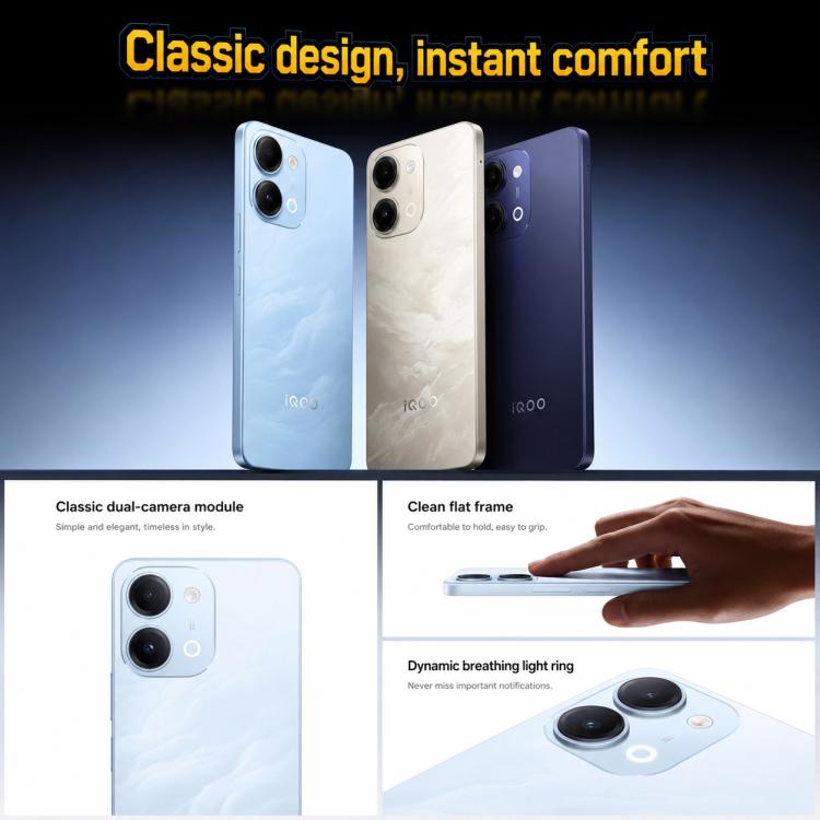 vivo iQOO Z11i, 6GB+128GB,  6.74 inch Android 16 OriginOS 6 Snapdragon 4 Gen 2 Octa Core, OTG, NFC, Network: 5G, 6GB+128GB