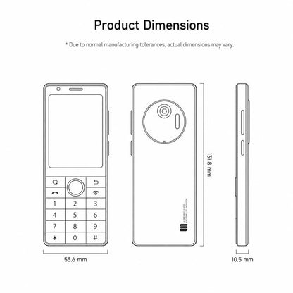 DUOQIN Qin J36 Keypad Smart Phone, 3GB+32GB, 2.8 inch Android 13 MTK8766V Quad Core, Network: 4G, With Camera, With Camera