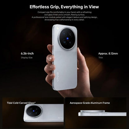 vivo X500 Pro, 12GB+1TB, 3D Ultrasonic Fingerprint, 6.36 inch OriginOS 7 Android 17 Dimensity 9600 Pro Octa Core, OTG, NFC, Network: 5G, 12GB+1TB