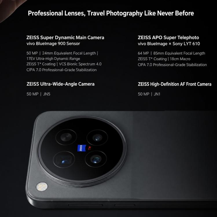 vivo X500 Pro, 12GB+1TB, 3D Ultrasonic Fingerprint, 6.36 inch OriginOS 7 Android 17 Dimensity 9600 Pro Octa Core, OTG, NFC, Network: 5G, 12GB+1TB