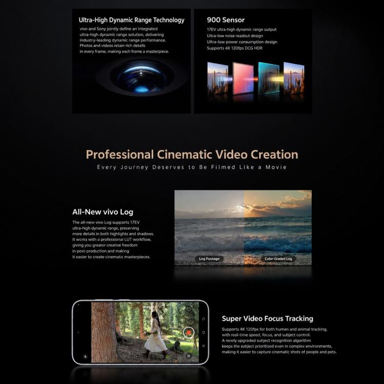 vivo X500 Pro, 12GB+1TB, 3D Ultrasonic Fingerprint, 6.36 inch OriginOS 7 Android 17 Dimensity 9600 Pro Octa Core, OTG, NFC, Network: 5G, 12GB+1TB