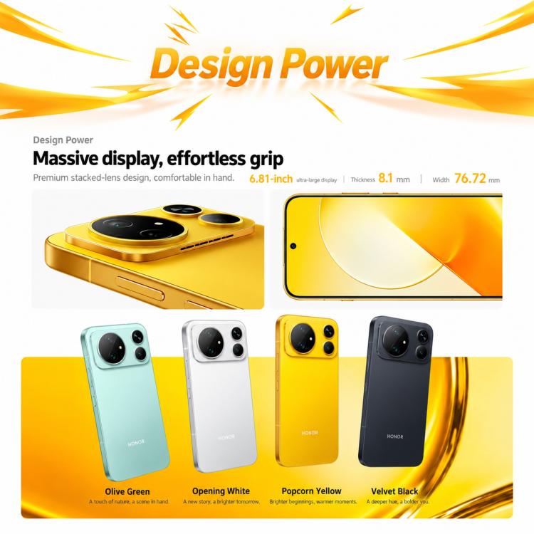 Honor Magic9 Super, 12GB+512GB, Screen Fingerprint, 6.81 inch MagicOS 11 / Android 17 Snapdragon 8 Elite Gen 5 Octa Core, Network: 5G, NFC, OTG, 12GB+512GB