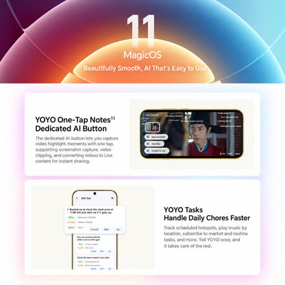 Honor Magic9, 12GB+256GB, Screen Fingerprint, 6.37 inch MagicOS 11 / Android 17 Snapdragon 8 Elite Gen 5 Octa Core, Network: 5G, NFC, OTG, 12GB+256GB