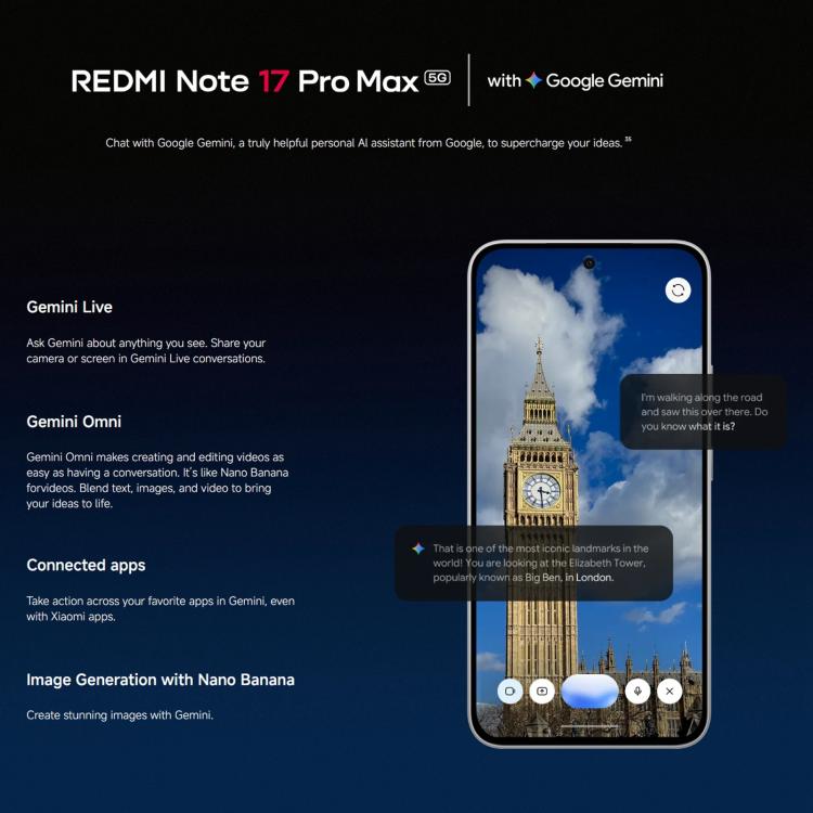 Xiaomi Redmi Note 17 Pro Max Global, 8GB+256GB, Screen Fingerprint, 6.83 inch Xiaomi HyperOS 3 Snapdragon 6 Gen 5 Octa Core, Network: 5G, NFC, 8GB+256GB