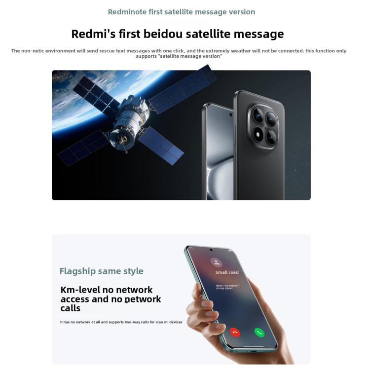 Xiaomi Redmi Note 15 Pro+ 5G Satellite, 16GB+512GB, 6.83 inch Xiaomi HyperOS 2 Snapdragon 7s Gen 4 Octa Core, Network: 5G, NFC