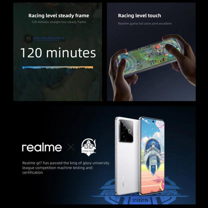 Realme GT7, 16Go+512Go, Android 15 / Realme UI 6.0 6,8 pouces MediaTek Dimensity 9400+ Octa Core, NFC, Réseau : 5G, Compatible Google Play, 16Go+512Go