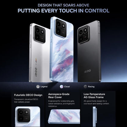 vivo iQOO 15T, 16GB+512GB, Ultrasonic 3D Fingerprint, 6.82 inch Android 16 OriginOS 6 Dimensity 9500 Monster Octa Core, OTG, NFC, Network: 5G, Support Google Play, 16GB+512GB