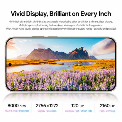 Huawei nova 16 SE, 8GB+256GB, Side Fingerprint Identification, 6.84 inch HarmonyOS 6.1 Kirin 8020 Octa-core, NFC, OTG, Not Support Google Play, 8GB+256GB