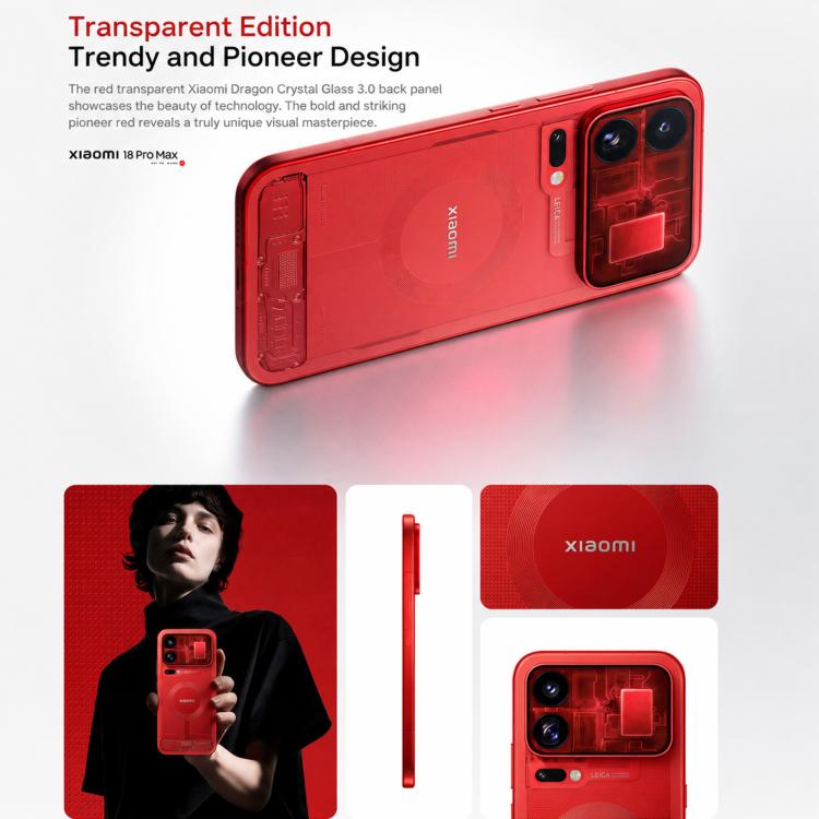 Xiaomi 18 Pro Max, 16GB+512GB, 3D Ultrasonic Fingerprint, 6.9 inch + 2.9 inch Xiaomi HyperOS 4 Snapdragon 8 Elite Gen 6 Octa Core, NFC, Network: 5G, 16GB+512GB