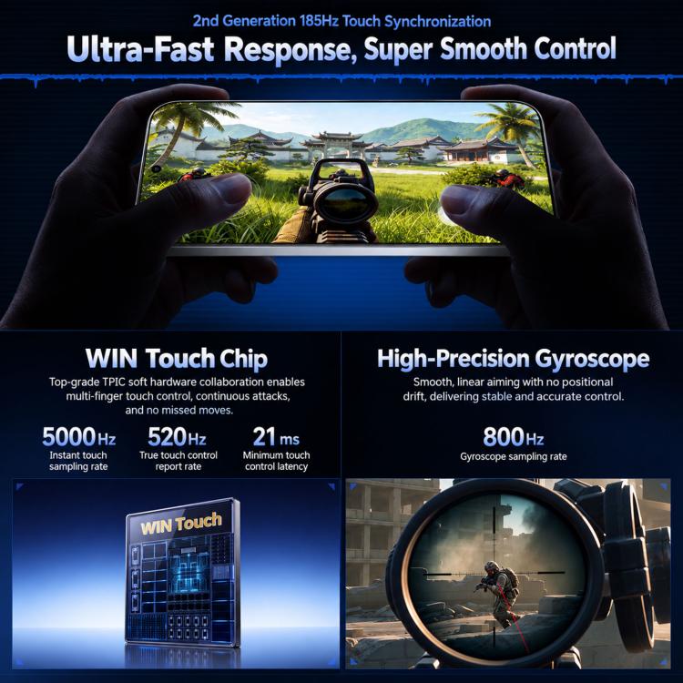 Honor WIN RT2, 12GB+256GB, 3D Ultrasonic Fingerprint, 6.89 inch MagicOS 11.0 / Android 17 Snapdragon 8 Elite Gen 5 Octa Core, Network: 5G, NFC, OTG, 12GB+256GB