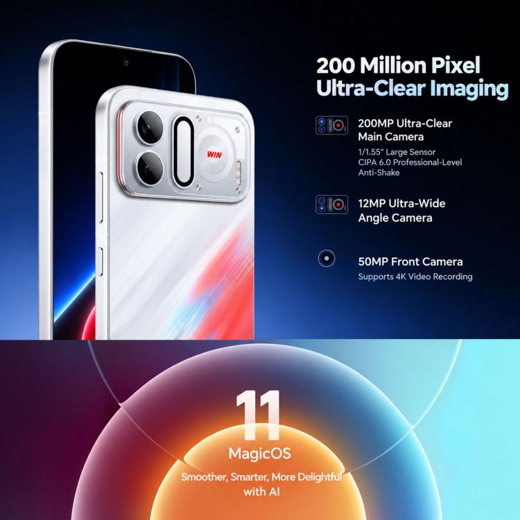 Honor WIN RT2, 12GB+256GB, 3D Ultrasonic Fingerprint, 6.89 inch MagicOS 11.0 / Android 17 Snapdragon 8 Elite Gen 5 Octa Core, Network: 5G, NFC, OTG, 12GB+256GB