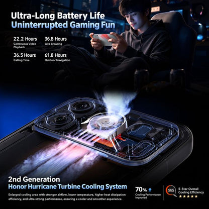 Honor WIN RT2, 12GB+256GB, 3D Ultrasonic Fingerprint, 6.89 inch MagicOS 11.0 / Android 17 Snapdragon 8 Elite Gen 5 Octa Core, Network: 5G, NFC, OTG, 12GB+256GB