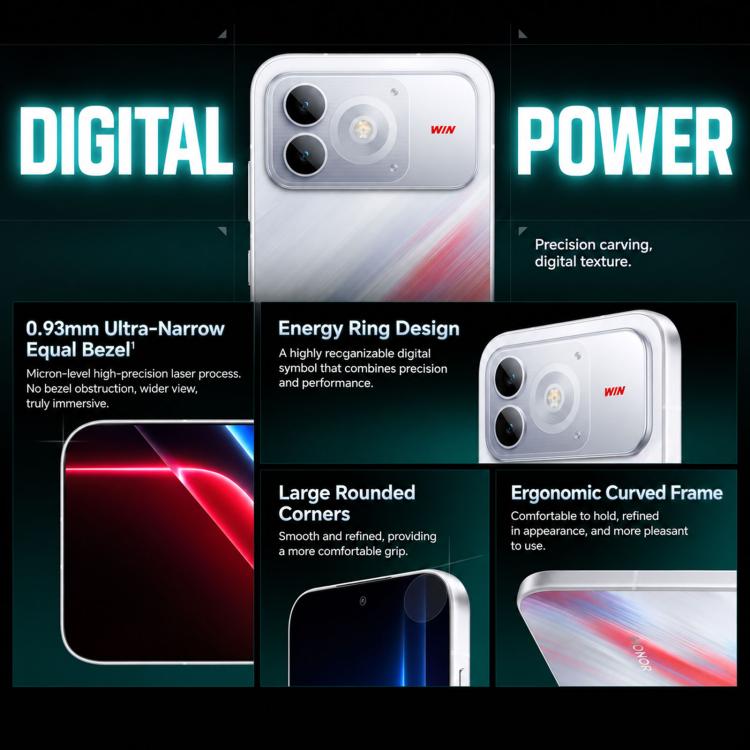 Honor WIN Turbo2, 12GB+512GB, 3D Ultrasonic Fingerprint, 6.89 inch MagicOS 11.0 / Android 17 Snapdragon 8s Gen 4 Octa Core, Network: 5G, NFC, OTG, 12GB+512GB