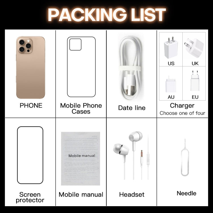 i16 Pro Max / A08, 3GB+32GB, 6.73 inch Screen, Face Identification, Android 8.1 MTK6753 Octa Core, Network: 3G, Dual SIM, AU Plug, i16 Pro Max / A08, AU Plug