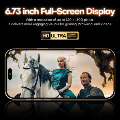 i16 Pro Max / A08A, 3GB+64GB, 6.73 inch Screen, Face Identification, Android 8.1 MTK6753 Octa Core, Network: 4G, Dual SIM, EU Plug, i16 Pro Max / A08A, EU Plug