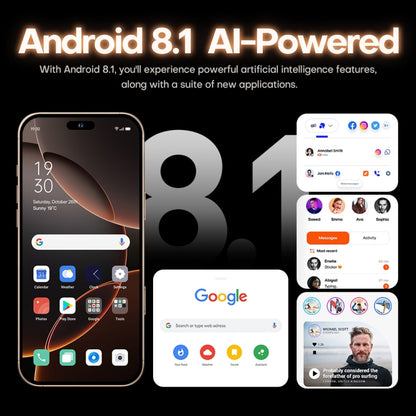 i16 Pro Max / A08A, 3GB+64GB, 6.73 inch Screen, Face Identification, Android 8.1 MTK6753 Octa Core, Network: 4G, Dual SIM, EU Plug, i16 Pro Max / A08A, EU Plug
