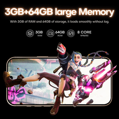 i16 Pro Max / A08A, 3GB+64GB, 6.73 inch Screen, Face Identification, Android 8.1 MTK6753 Octa Core, Network: 4G, Dual SIM, EU Plug, i16 Pro Max / A08A, EU Plug