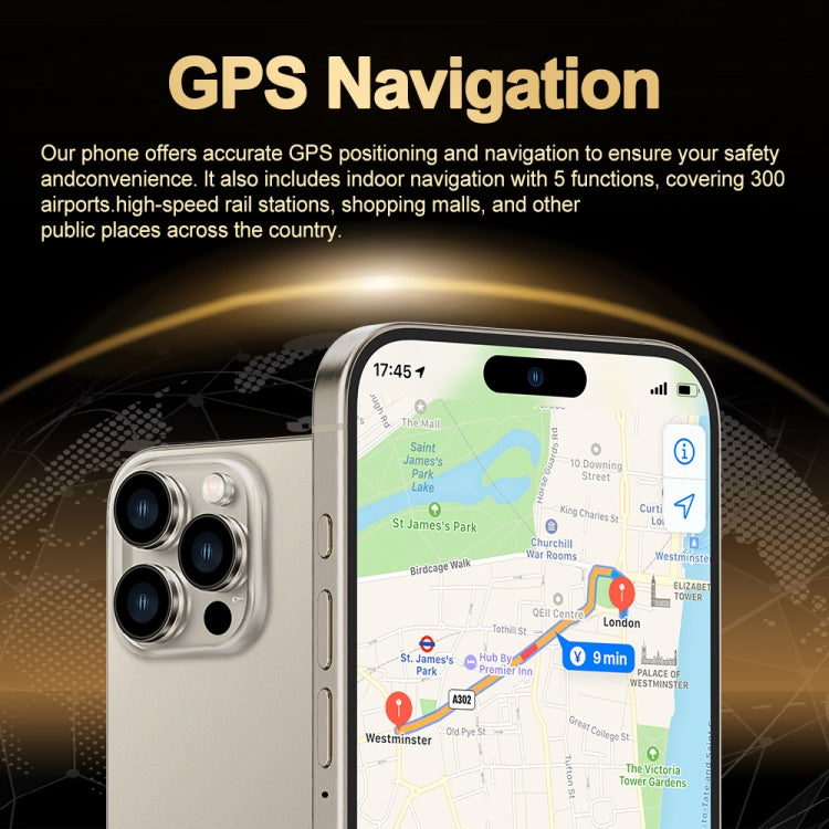 i16 Pro Max / Q5A, 6 Go + 128 Go, écran de 6,5 pouces, identification faciale, Android 10 MTK6762 Octa Core, OTG, NFC, Réseau: 4G, Double SIM, Prise UE, i16 Pro Max / Q5A, Prise UE