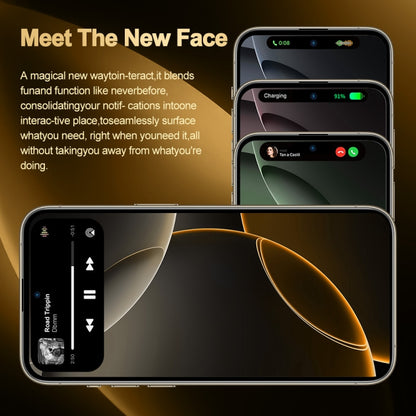 i16 Pro Max / Q5A, 6 Go + 128 Go, écran de 6,5 pouces, identification faciale, Android 10 MTK6762 Octa Core, OTG, NFC, Réseau: 4G, Double SIM, Prise UE, i16 Pro Max / Q5A, Prise UE