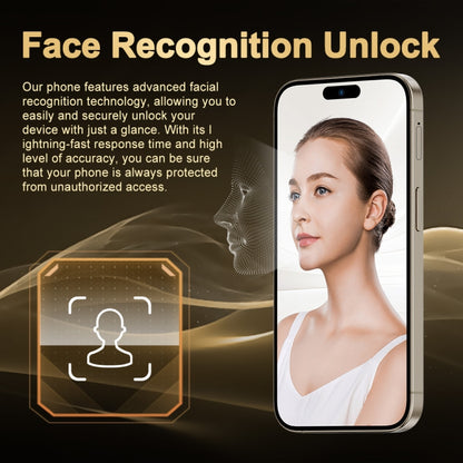 i16 Pro Max / Q5A, 6 Go + 128 Go, écran de 6,5 pouces, identification faciale, Android 10 MTK6762 Octa Core, OTG, NFC, Réseau: 4G, Double SIM, Prise UE, i16 Pro Max / Q5A, Prise UE