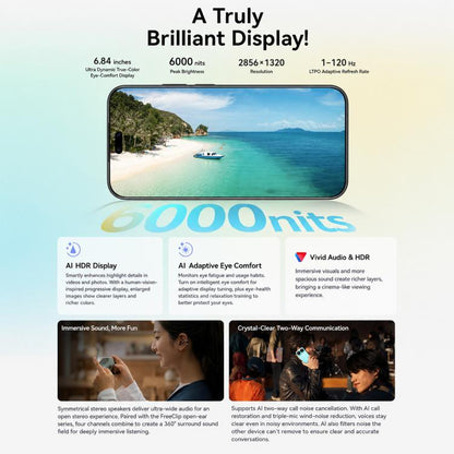 Huawei nova 16 Ultra, 12GB+512GB, Side Fingerprint Identification, 6.84 inch HarmonyOS 6.1 Kirin 9010S Octa Cora, NFC, OTG, Not Support Google Play, 12GB+512GB