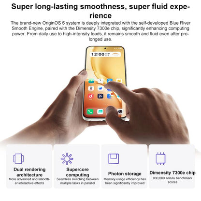vivo Y600 Pro, 8 Go + 512 Go, empreinte digitale sous l'écran, Android 16 OriginOS 6 de 6,83 pouces, Octa Core Dimensity 7300e, OTG, NFC, Réseau: 5G, 8 Go + 512 Go
