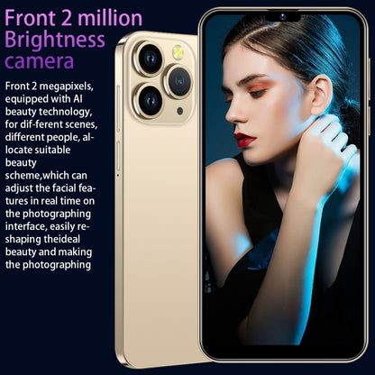 Face Identification, Android 6.0 Spreadtrum 7731G Quad Core, Network: 3G, Dual SIM,  with 64GB TF Card, i14 Pro Max N85+ 2GB+16GB