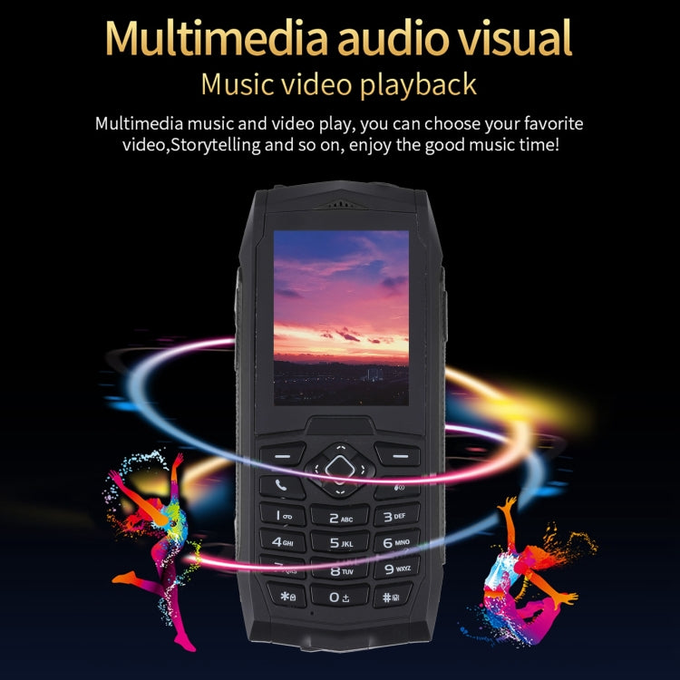 IP68 Waterproof Dustproof Shockproof, 2.4 inch, MTK6261D, 2000mAh Battery, SOS, FM, Dual SIM