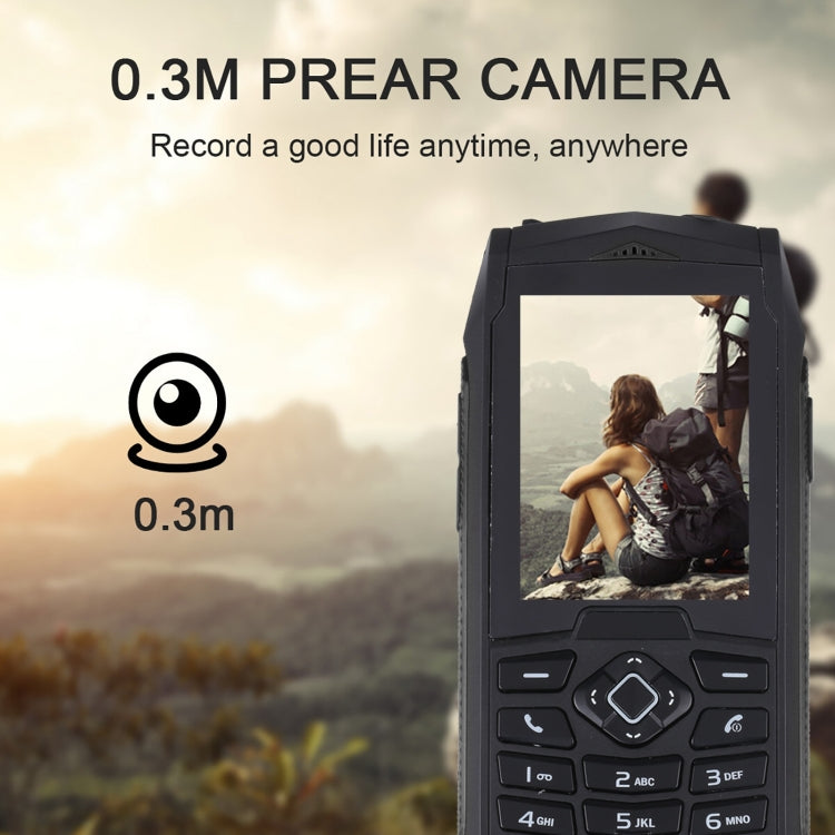 IP68 Waterproof Dustproof Shockproof, 2.4 inch, MTK6261D, 2000mAh Battery, SOS, FM, Dual SIM