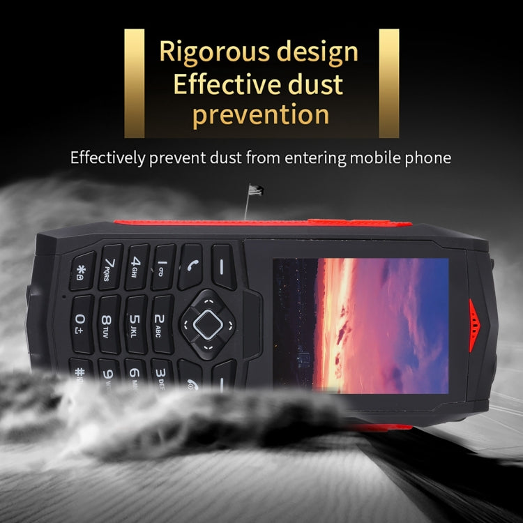 IP68 Waterproof Dustproof Shockproof, 2.4 inch, MTK6261D, 2000mAh Battery, SOS, FM, Dual SIM